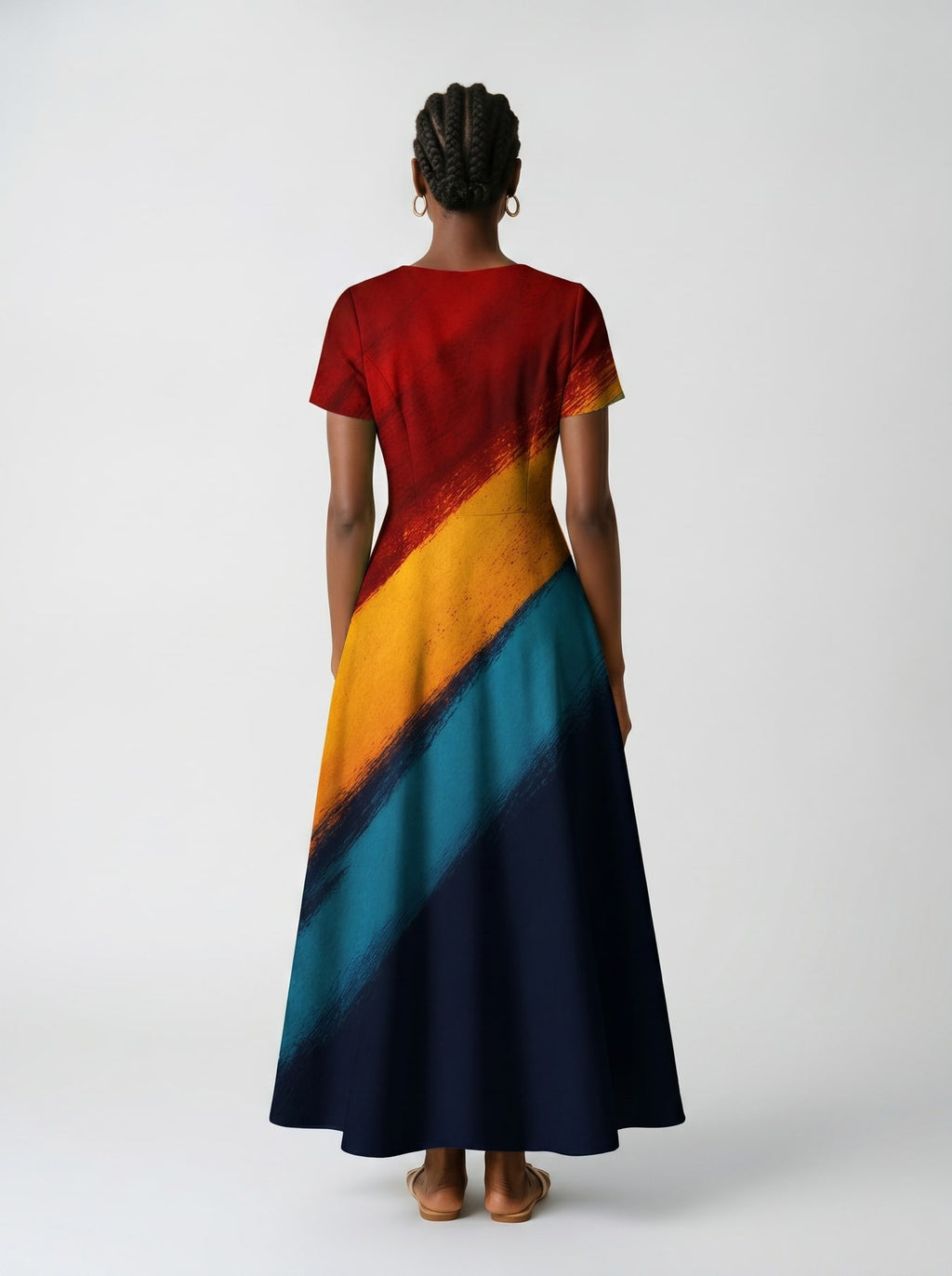 "Nala" Short Sleeve Maxi Dress