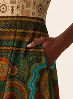 "Mto" V Neck Midi Dress