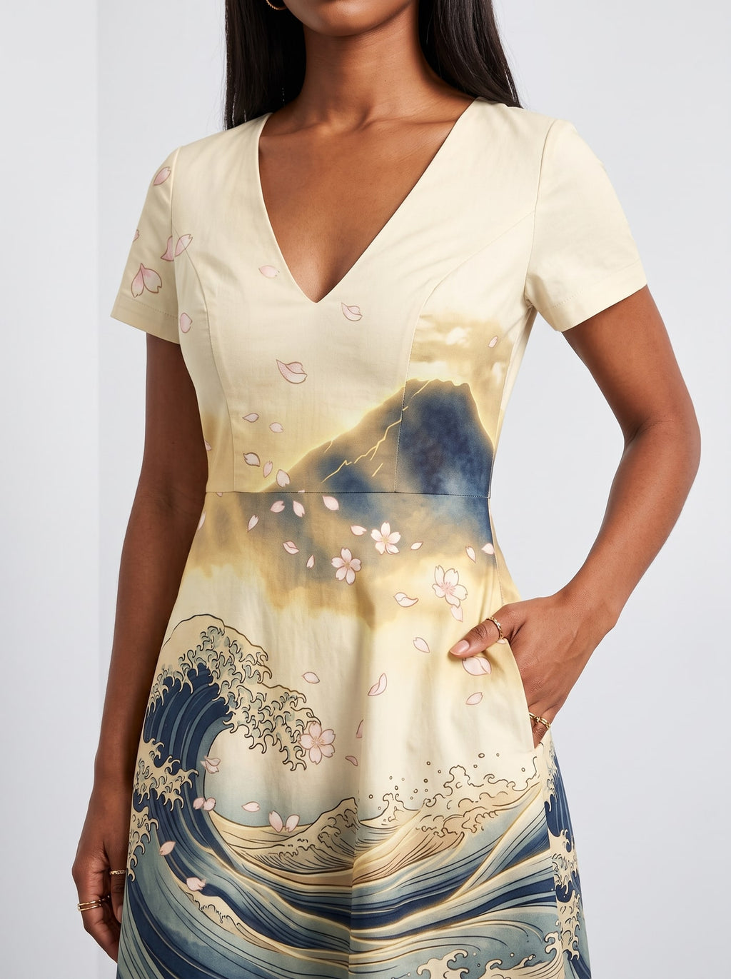"Wimbi" Short Sleeve Maxi Dress