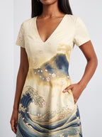 "Wimbi" Short Sleeve Maxi Dress