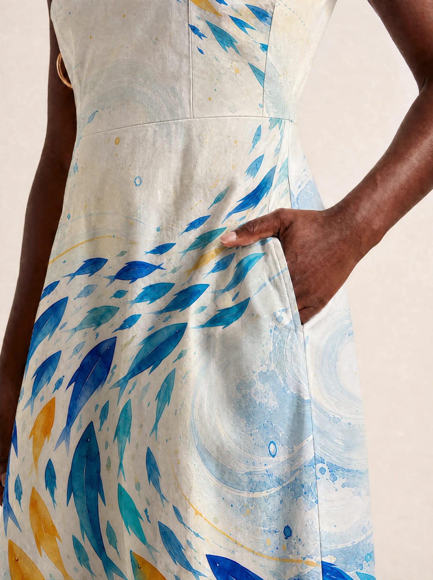 "Samaki" V Neck Midi Dress Promo