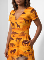 "Mbuga" Short Sleeve Maxi Dress