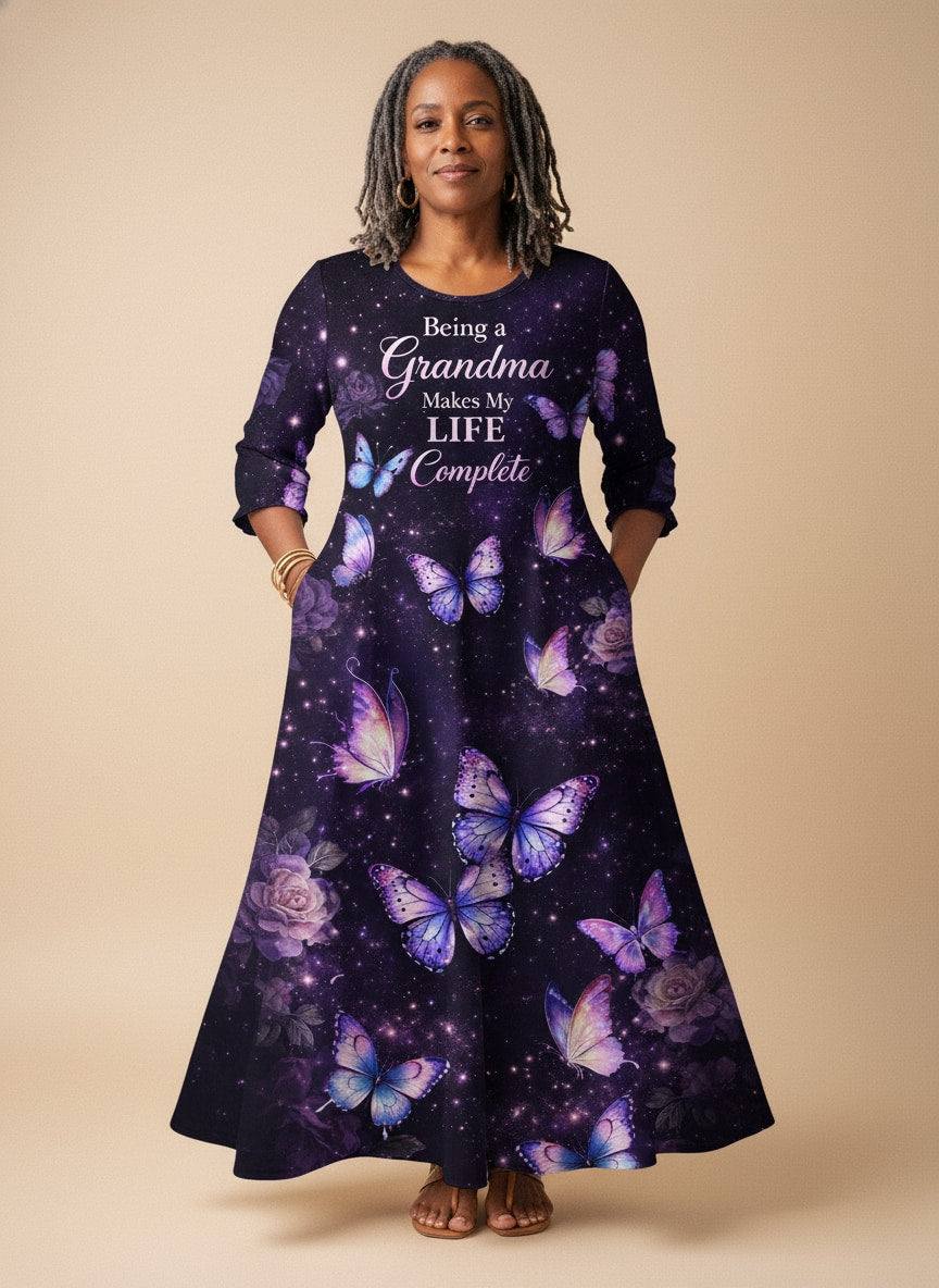 "Nyamekye" Long Sleeve Maxi Dress