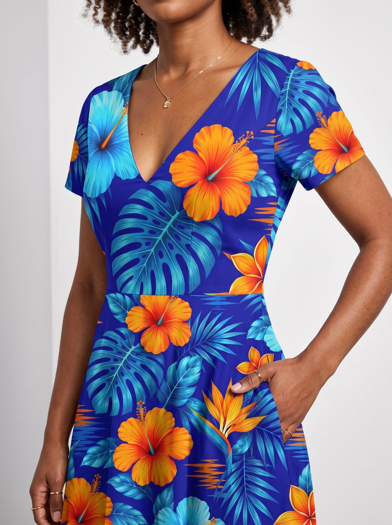 "Maua" Short Sleeve Maxi Dress