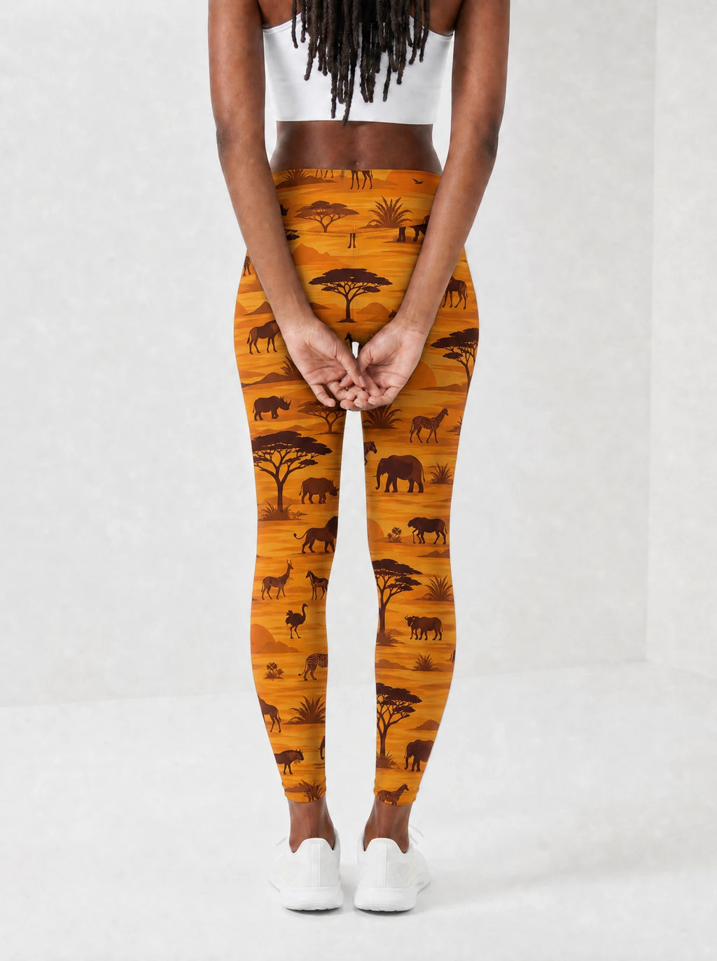 "Mbuga" Leggings — back view on model