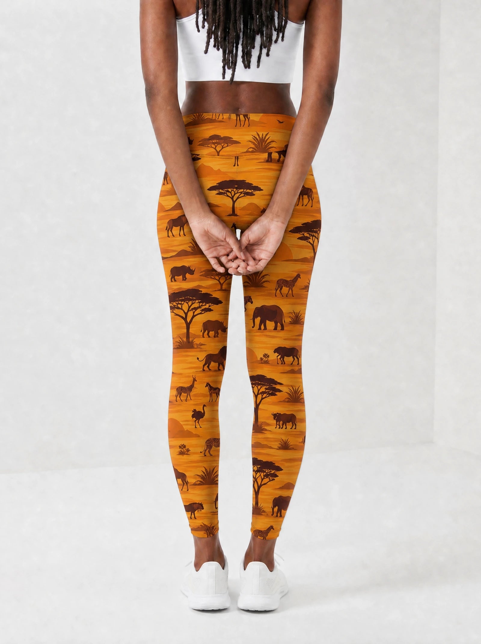 "Mbuga" Leggings — back view on model
