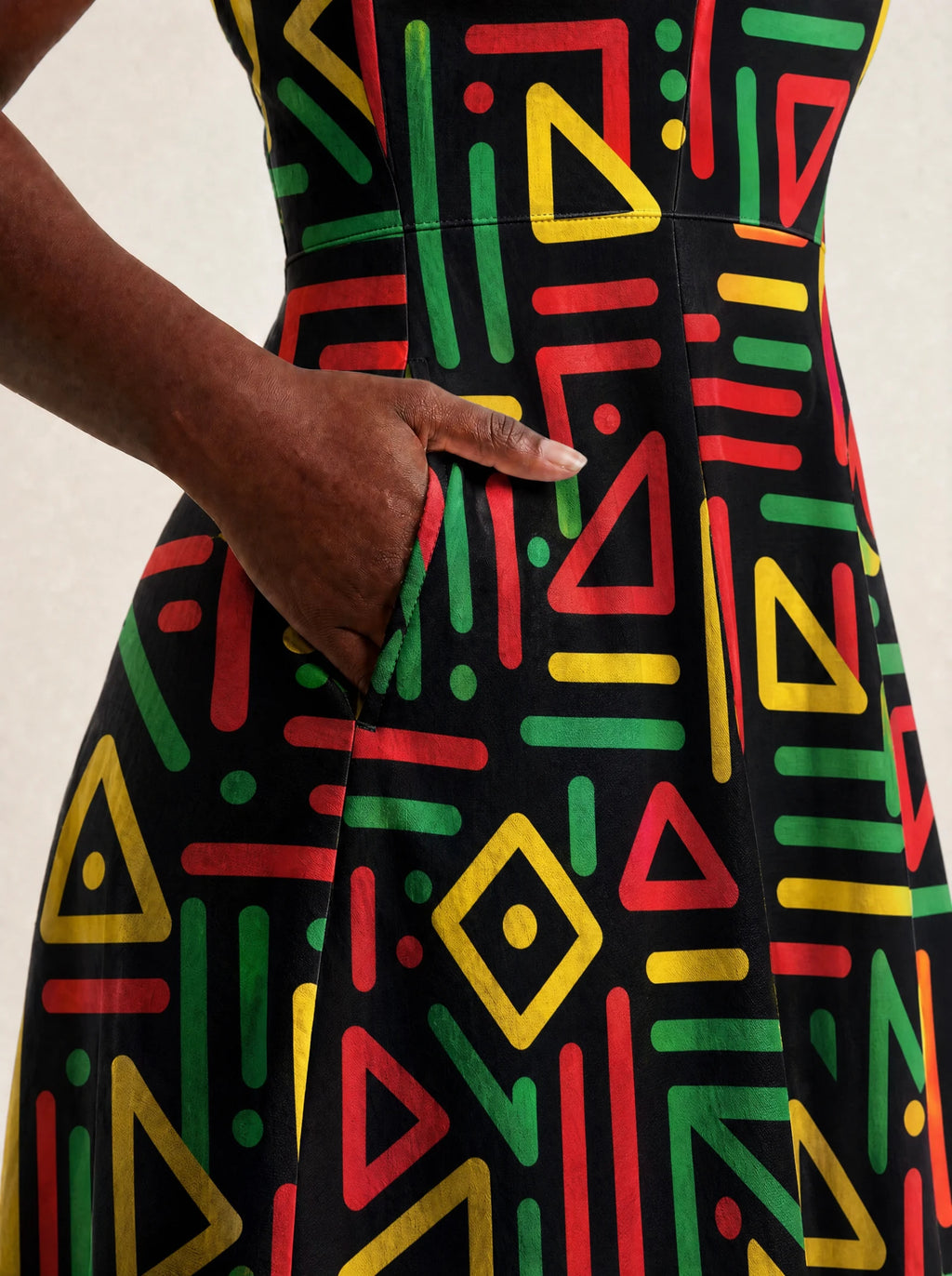 "Nairobi" V Neck Midi Dress