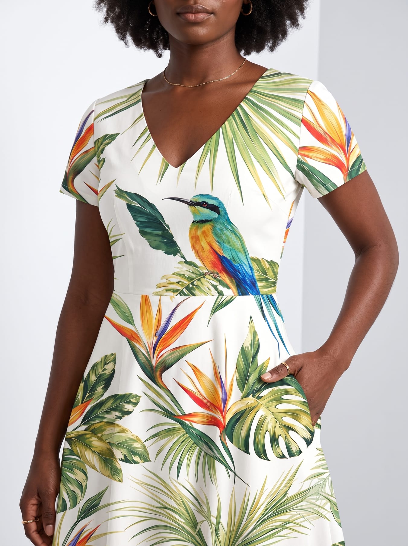 "Ndege" Short Sleeve Maxi Dress