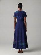 Blue Orchid Short Sleeve Maxi Dress Promo