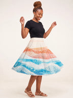 "Maji" Twirl Skirt — full length on model