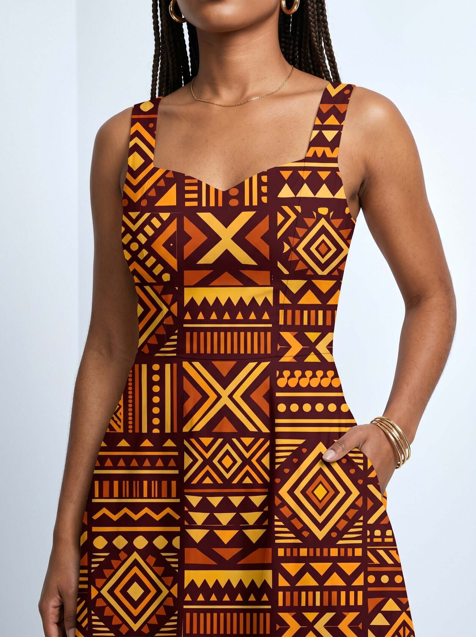 Mudcloth Corset Dress