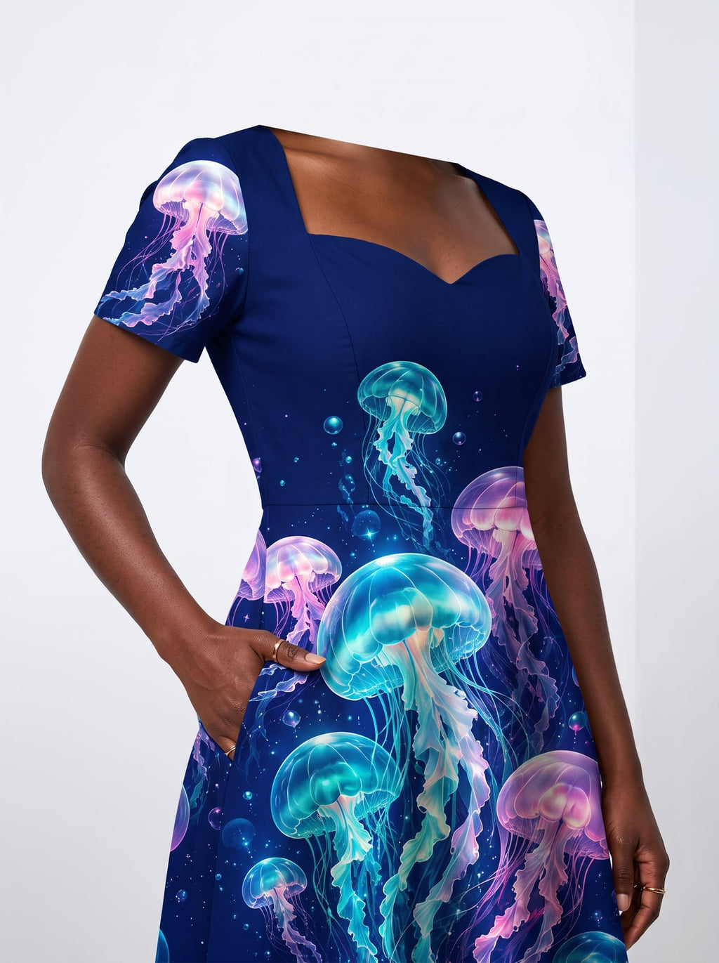 "Bahari" Sweetheart Midi Dress