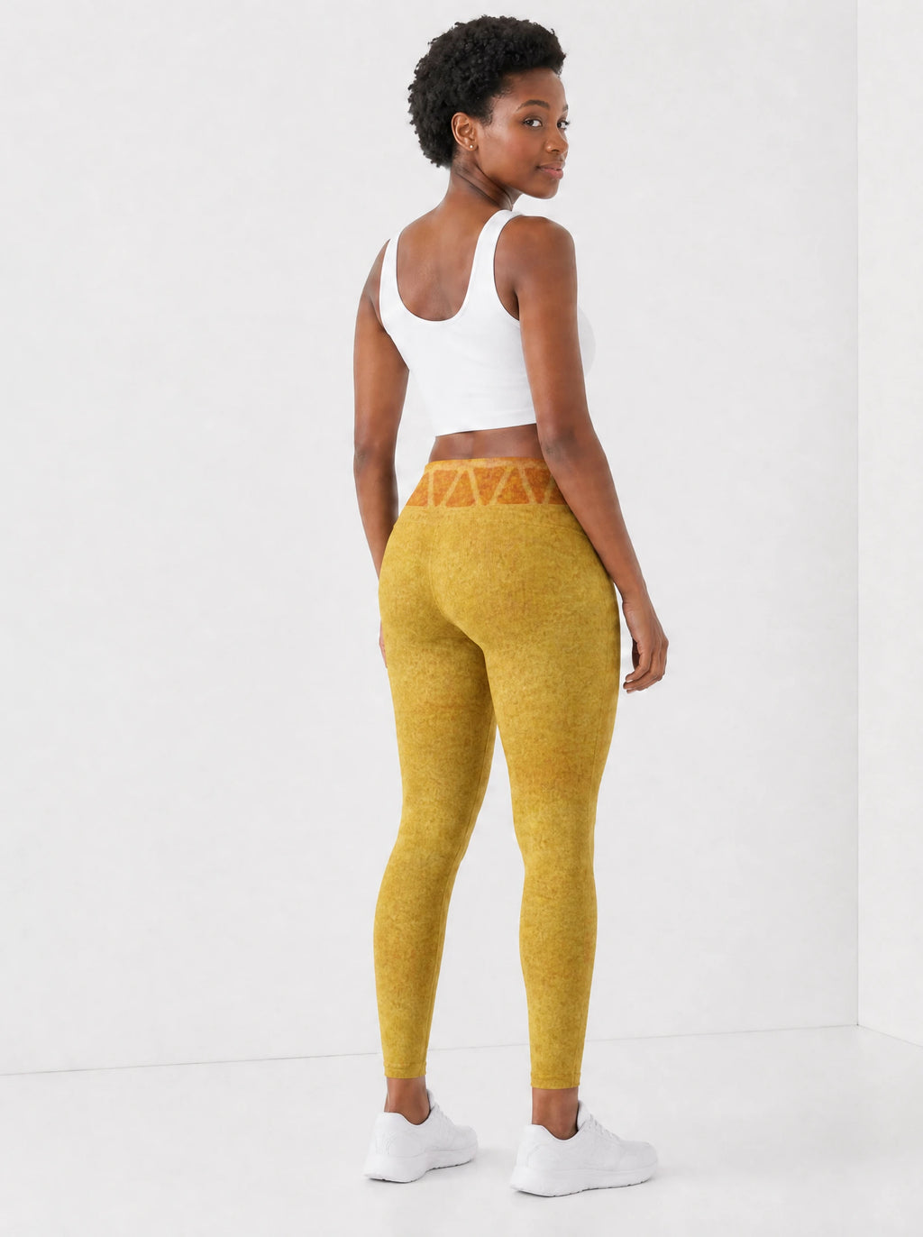 Black Excellence Leggings — back view on model