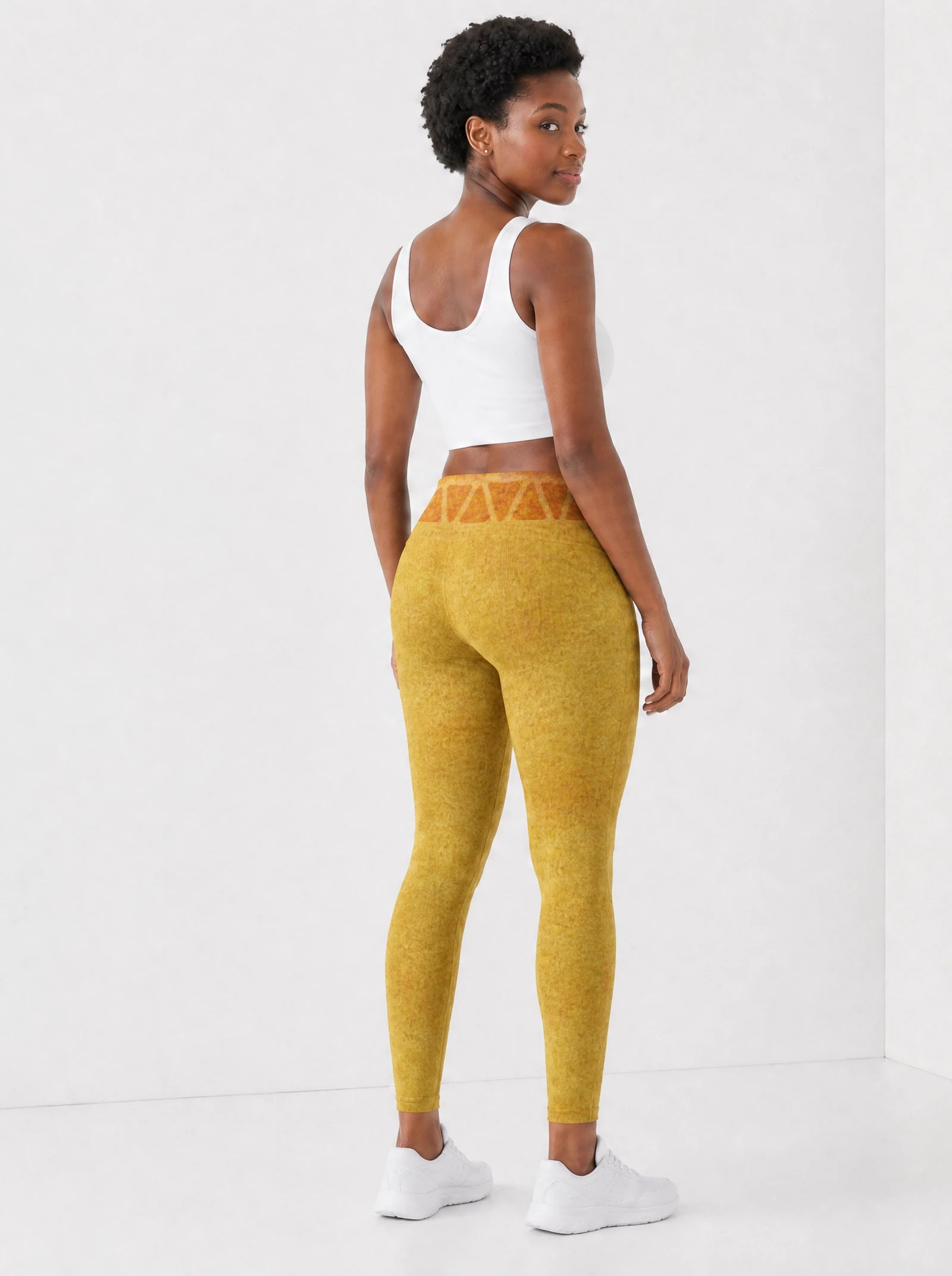 Black Excellence Leggings — back view on model