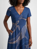 "Pwani" Short Sleeve Maxi Dress