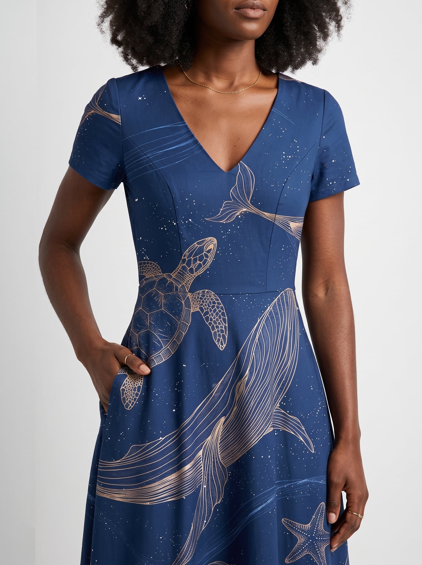 "Pwani" Short Sleeve Maxi Dress