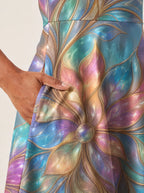 "Almasi" V Neck Midi Dress
