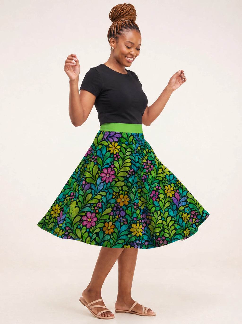"Zumaridi" Twirl Skirt — twirling, skirt flared out