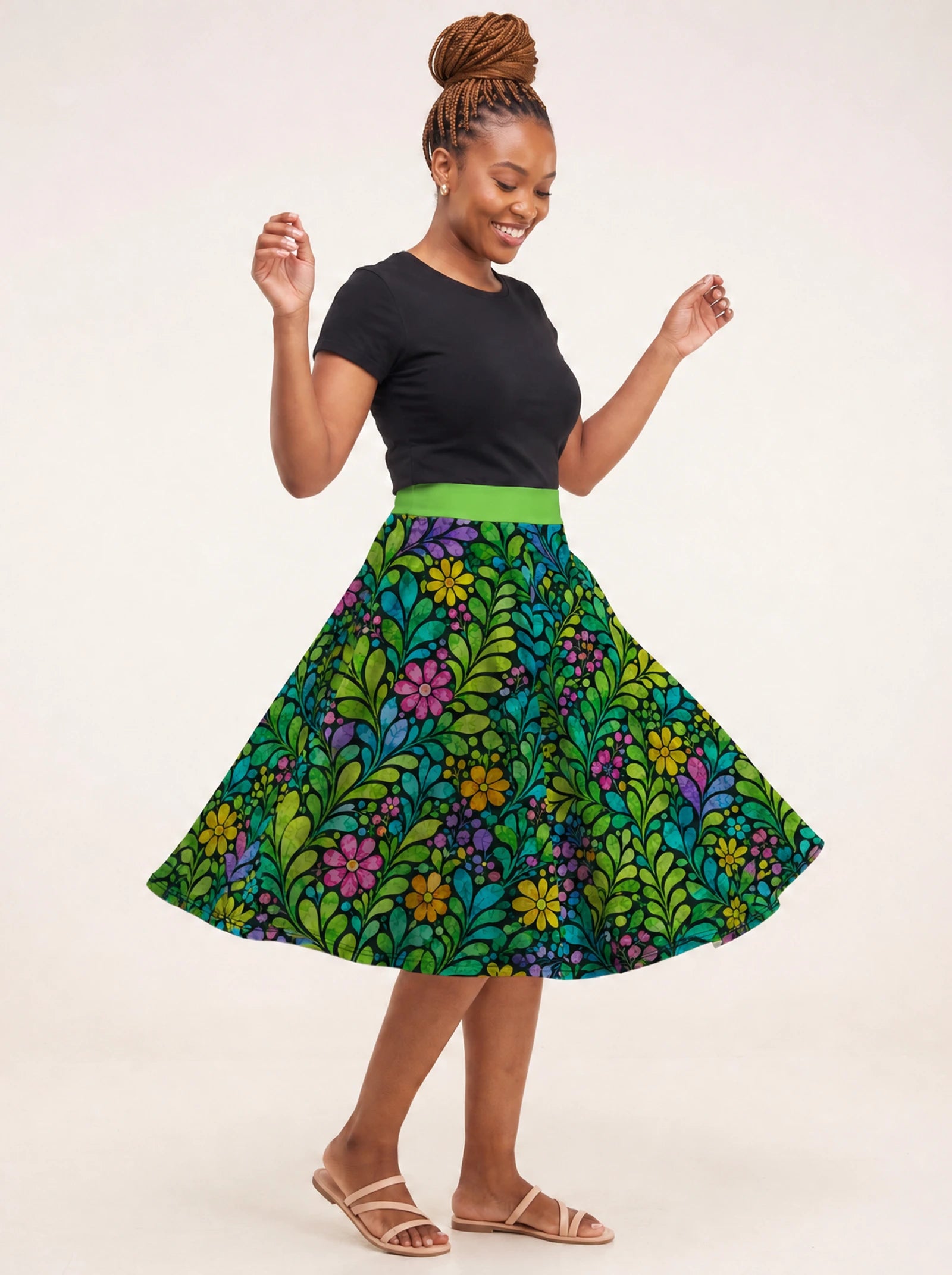 "Zumaridi" Twirl Skirt — twirling, skirt flared out