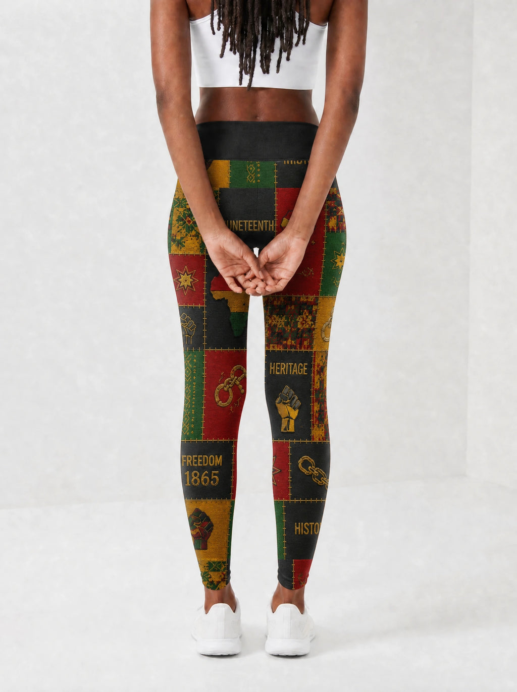 Kumbuka Leggings — back view on model