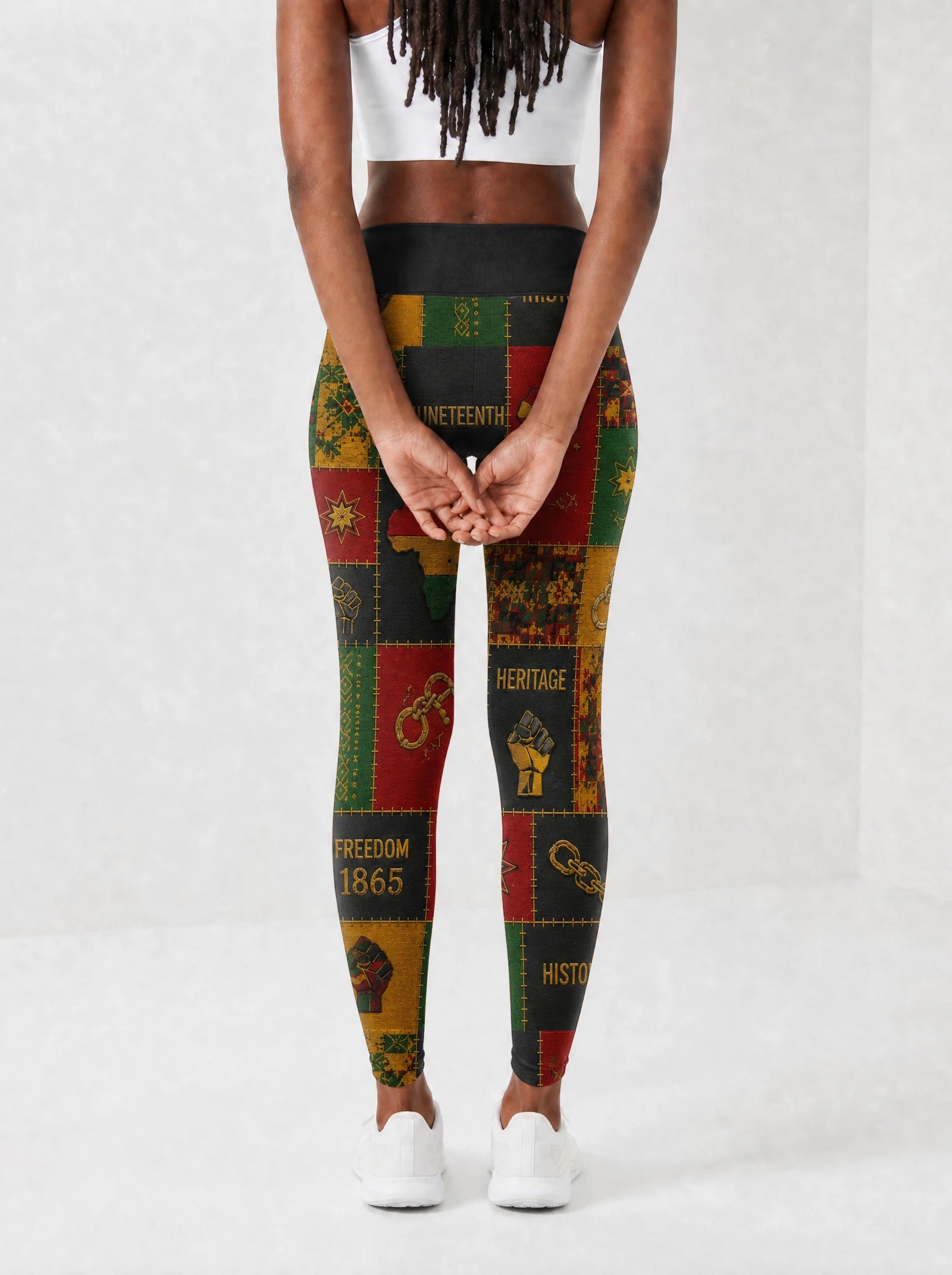 Kumbuka Leggings — back view on model