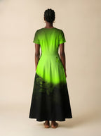 "Selah" Green" Short Sleeve Maxi Dress