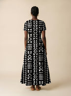 "Kuba" Short Sleeve Maxi Dress