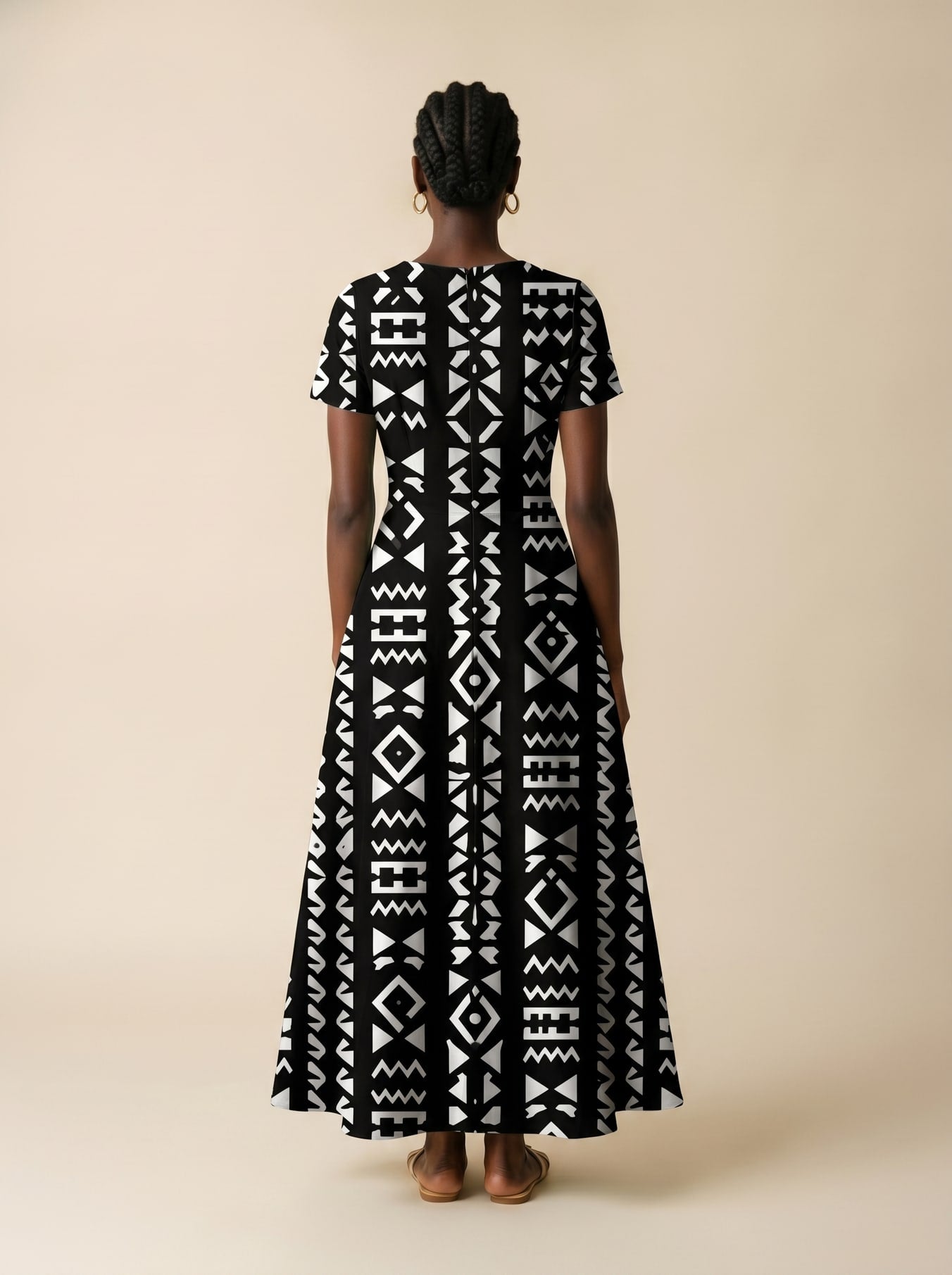 "Kuba" Short Sleeve Maxi Dress