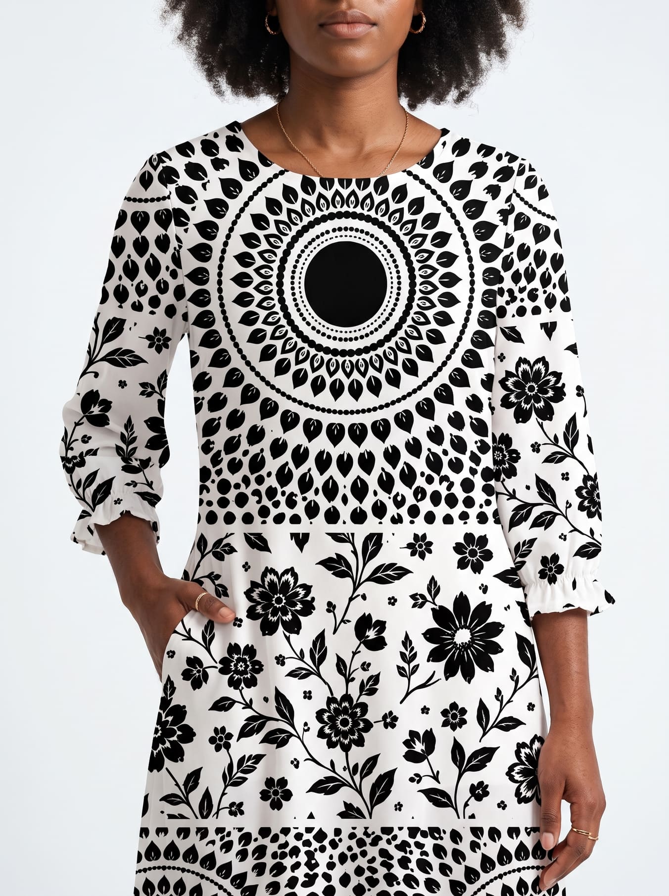 "Mwanga" Long Sleeve Maxi Dress