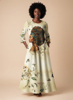 Gorgeous Black Queen Long Sleeve Maxi Dress