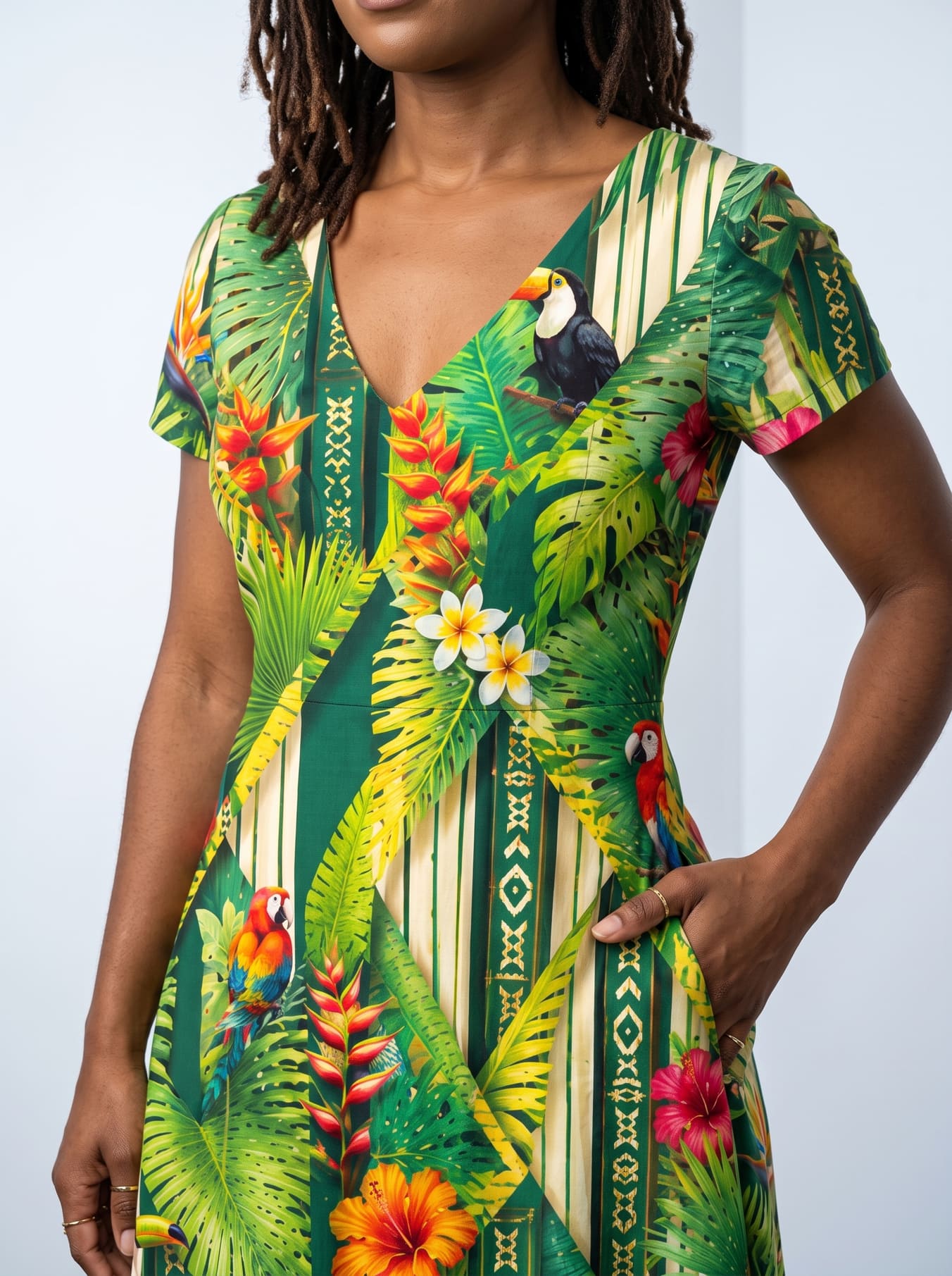 "Msitu" Short Sleeve Maxi Dress