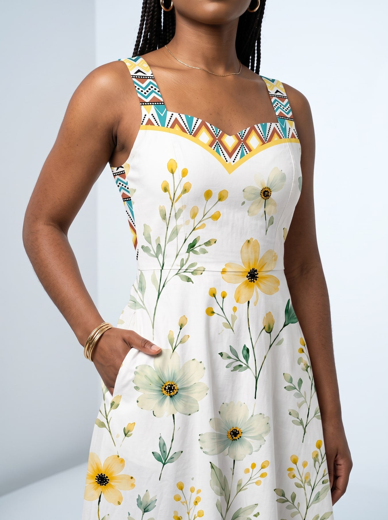 "Alizeti" Cotton Corset Dress