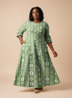 Oshun Verde Long Sleeve Maxi Dress
