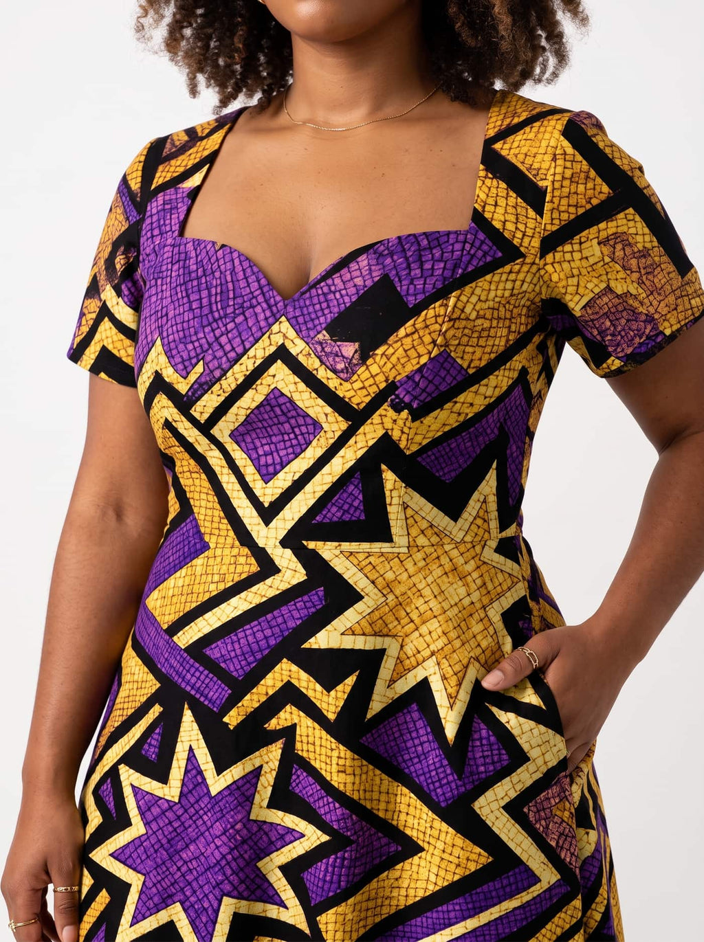 "Sheba" Sweetheart Midi Dress