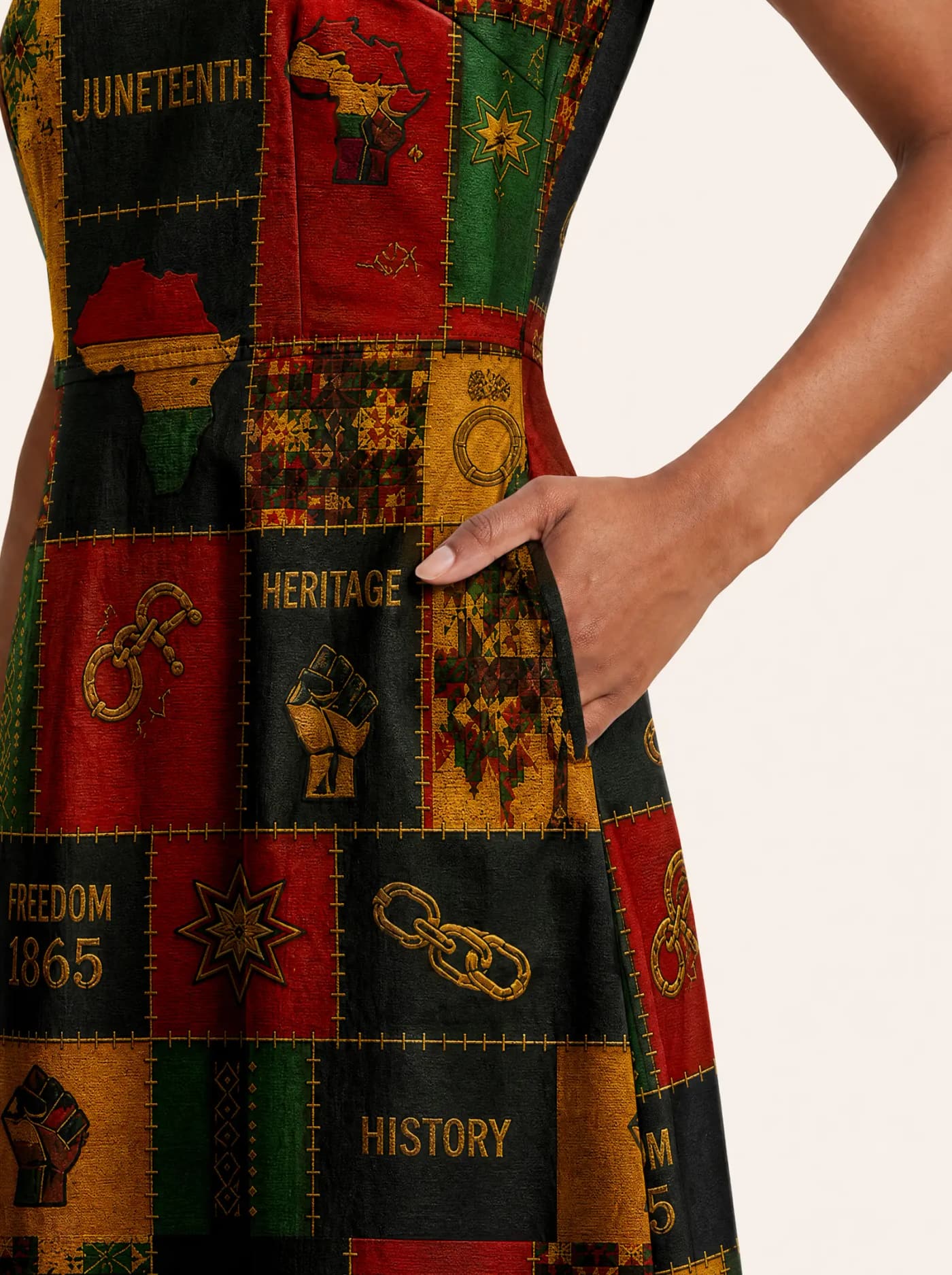 "Kumbuka" V Neck Midi Dress Promo