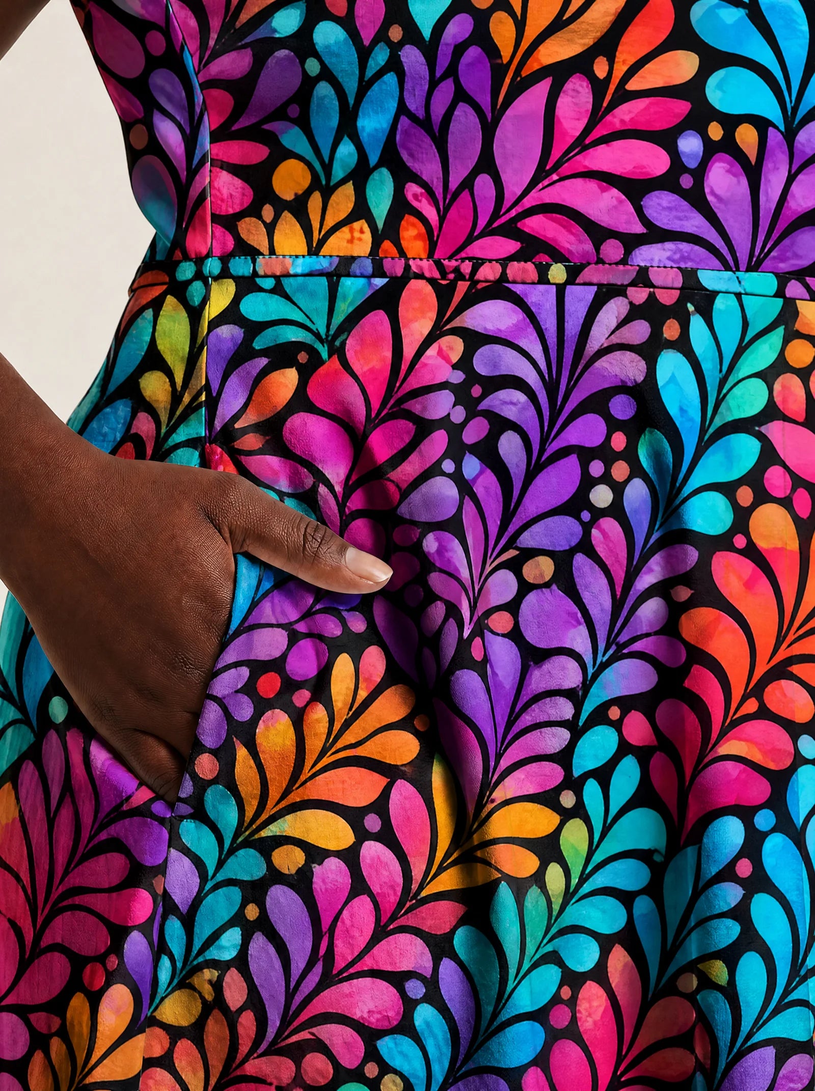 "Rangi" V Neck Midi Dress