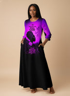 "Selah" Purple Long Sleeve Maxi Dress
