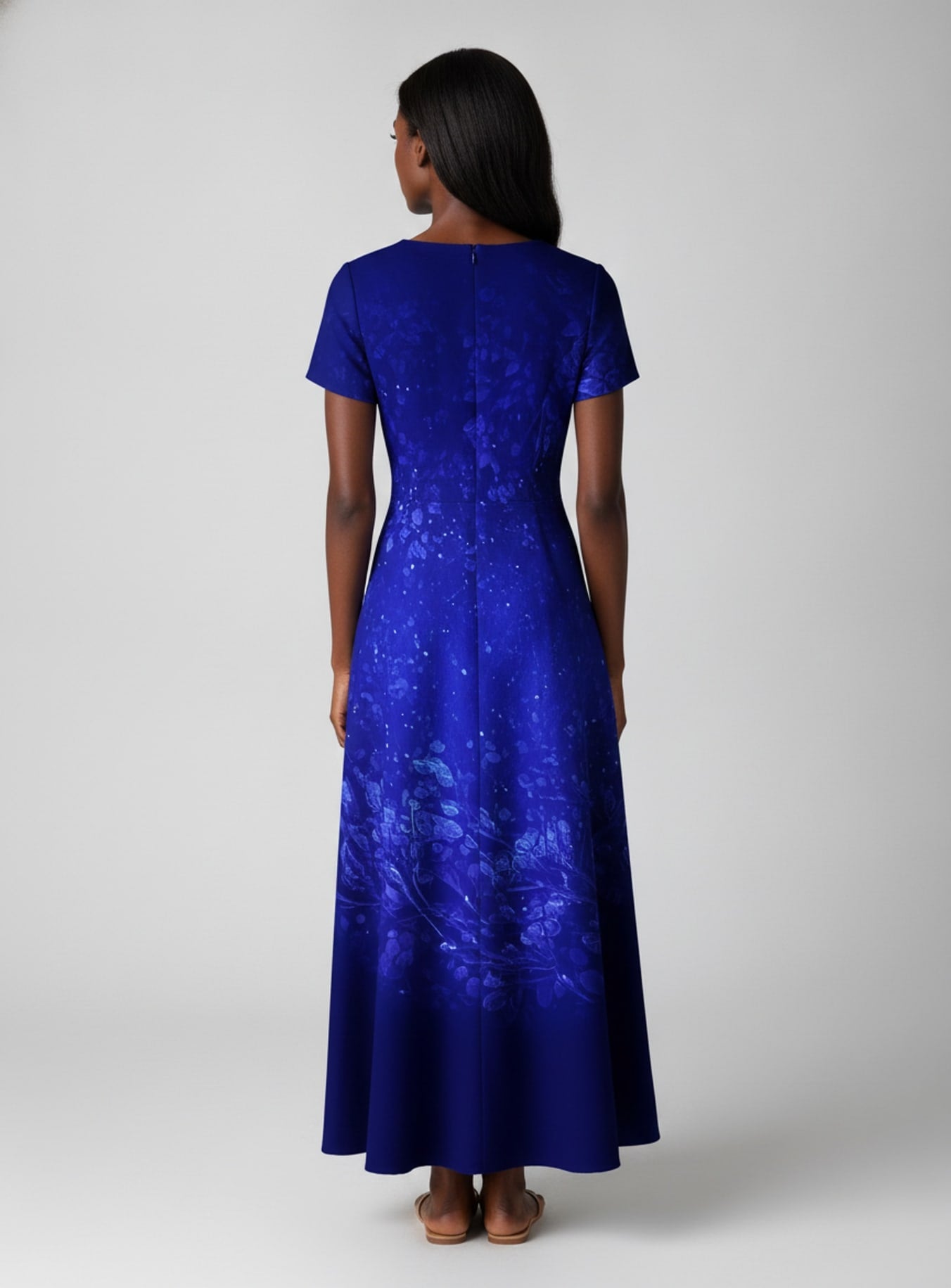 Black Woman Loved Short Sleeve Maxi Dress