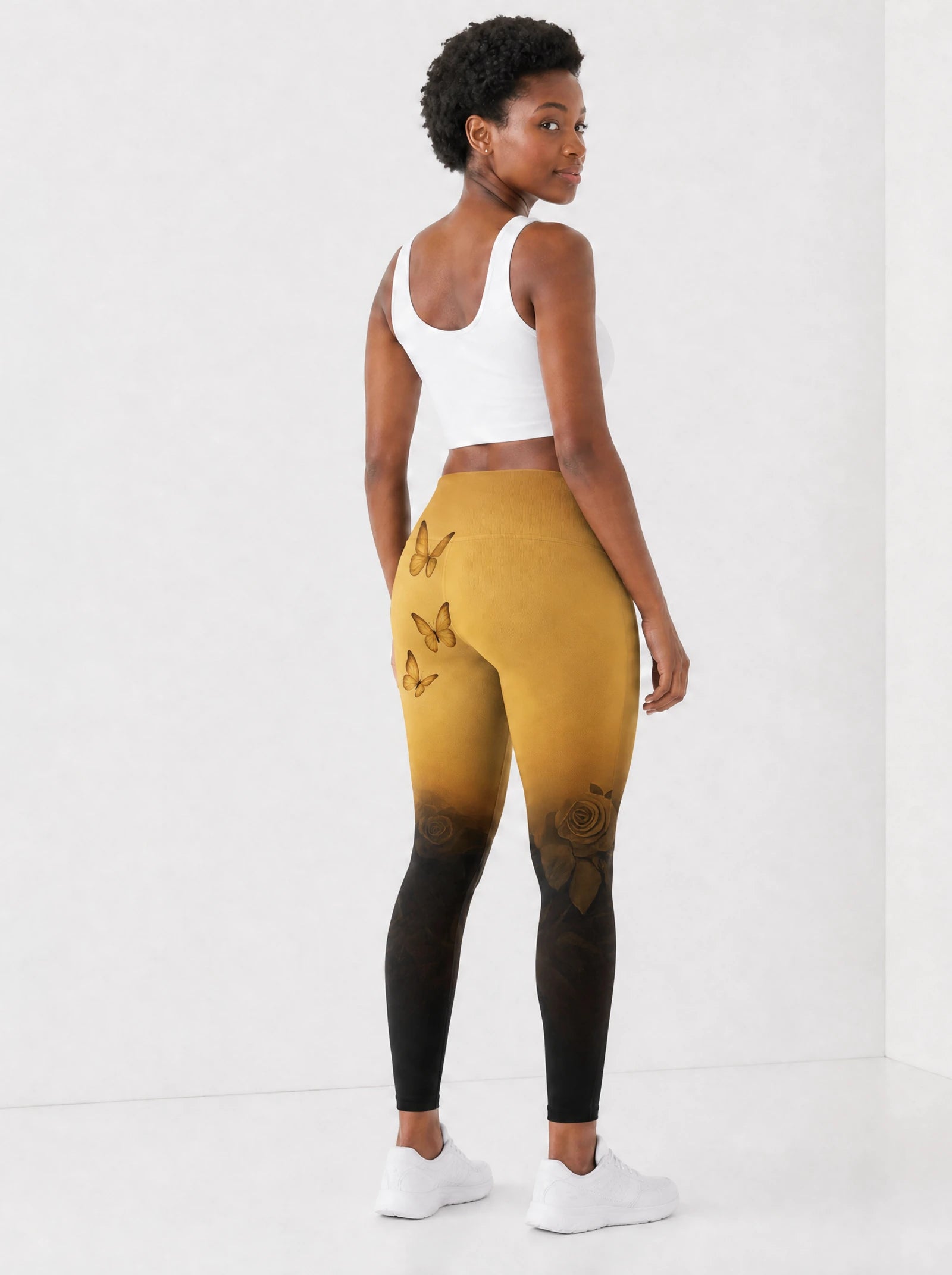 "Imani" Amber Leggings — back view on model