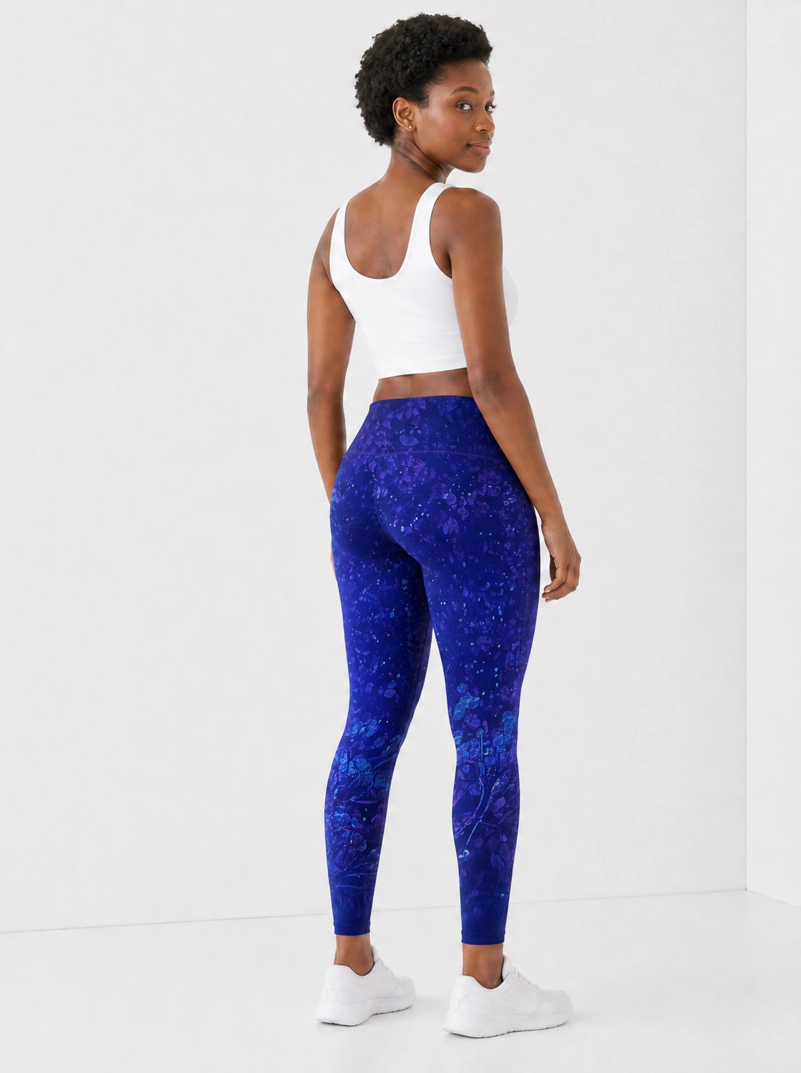 Black Woman Loved Leggings — back view on model