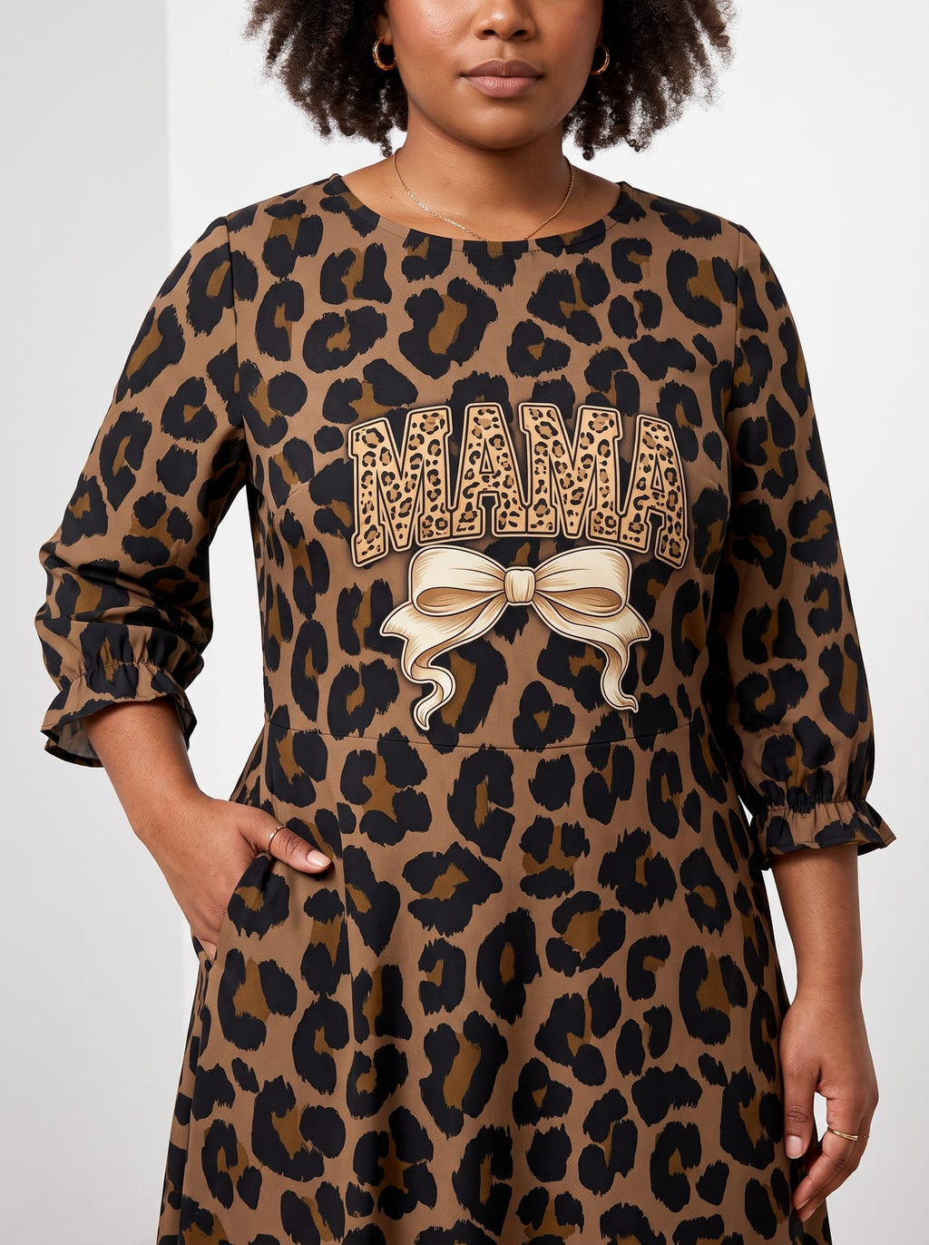 "Mama" Long Sleeve Maxi Dress