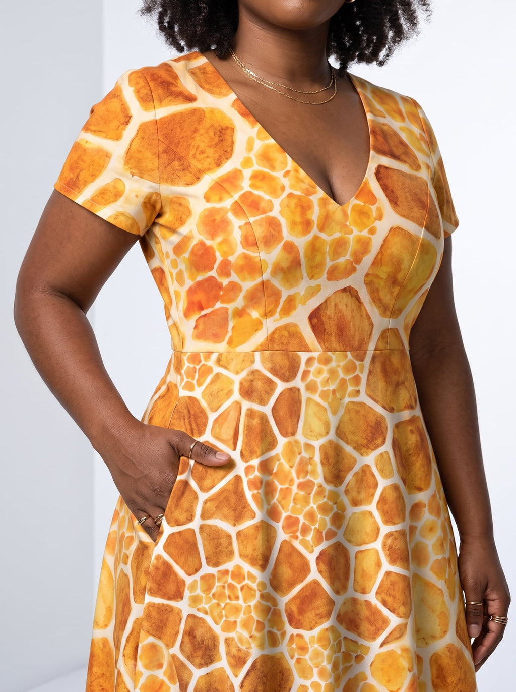 "Twiga" Short Sleeve Maxi Dress