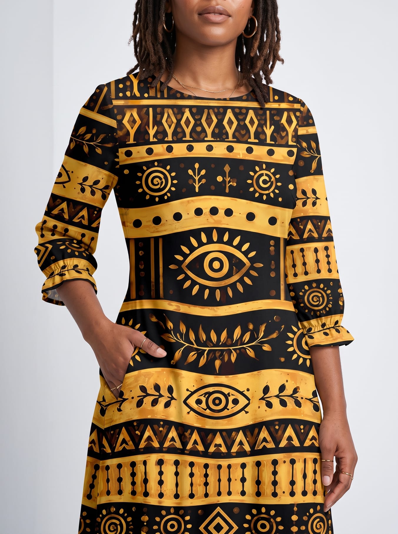 Baraka Long Sleeve Maxi Dress