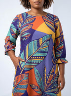 "Majani" Long Sleeve Maxi Dress