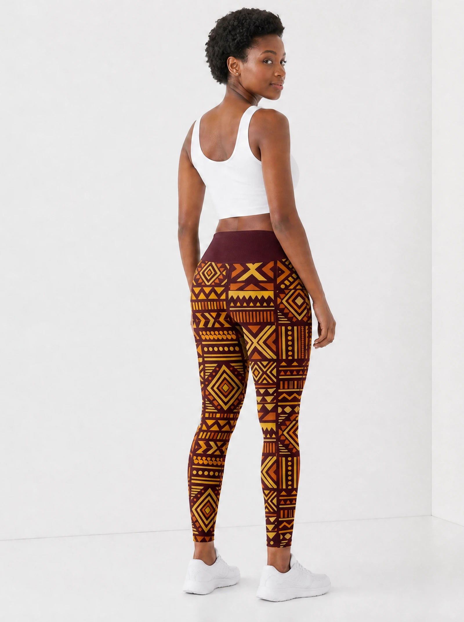 Mudcloth Leggings — back view on model