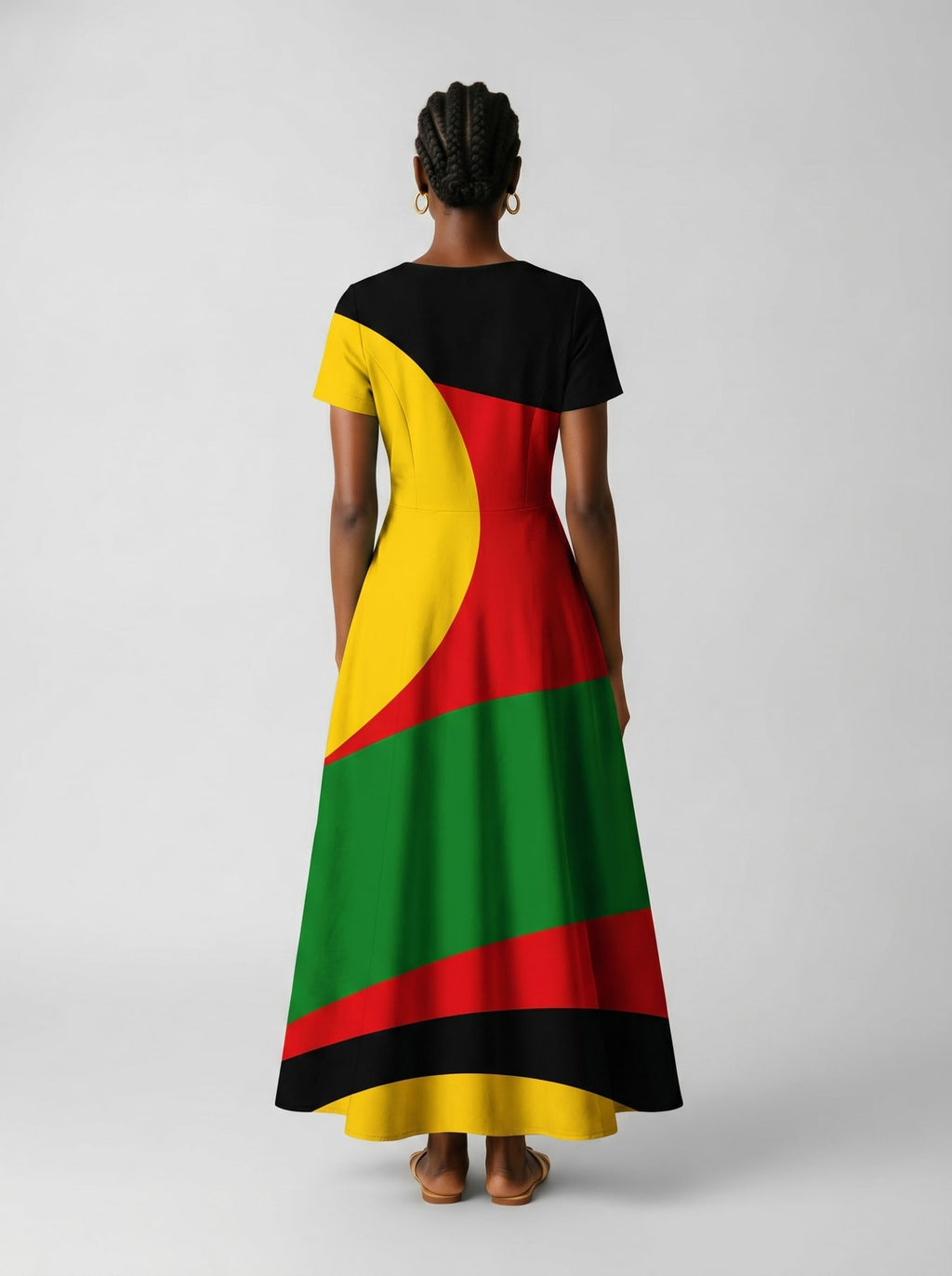 "Furaha" Short Sleeve Maxi Dress