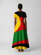 "Furaha" Short Sleeve Maxi Dress