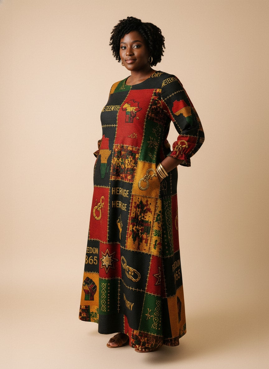 "Kumbuka" Long Sleeve Maxi Dress