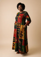"Kumbuka" Long Sleeve Maxi Dress