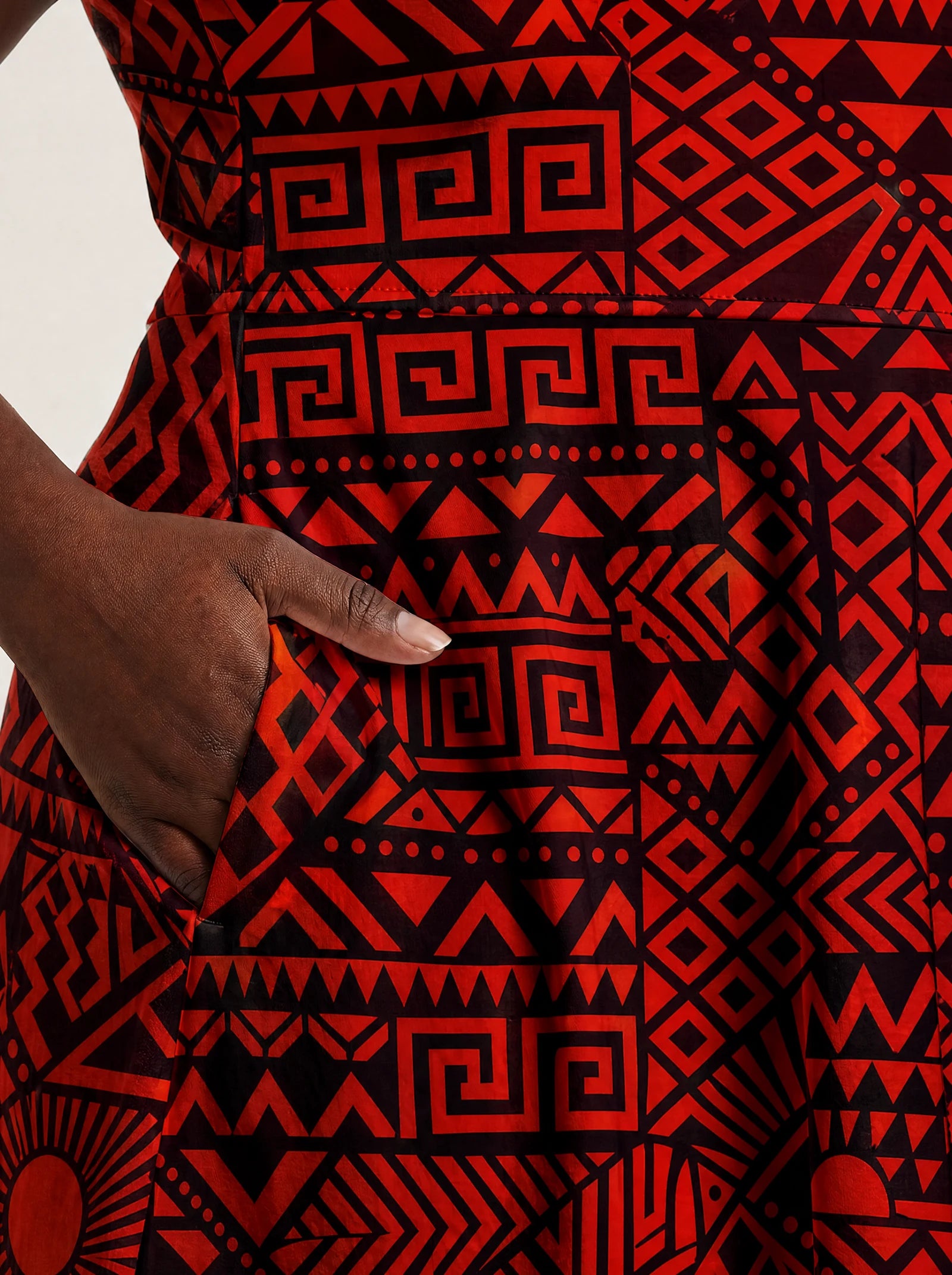 "Shaka Burgundy" V Neck Midi Dress